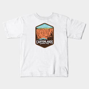 Canyonlands National Park Retro Emblem Kids T-Shirt